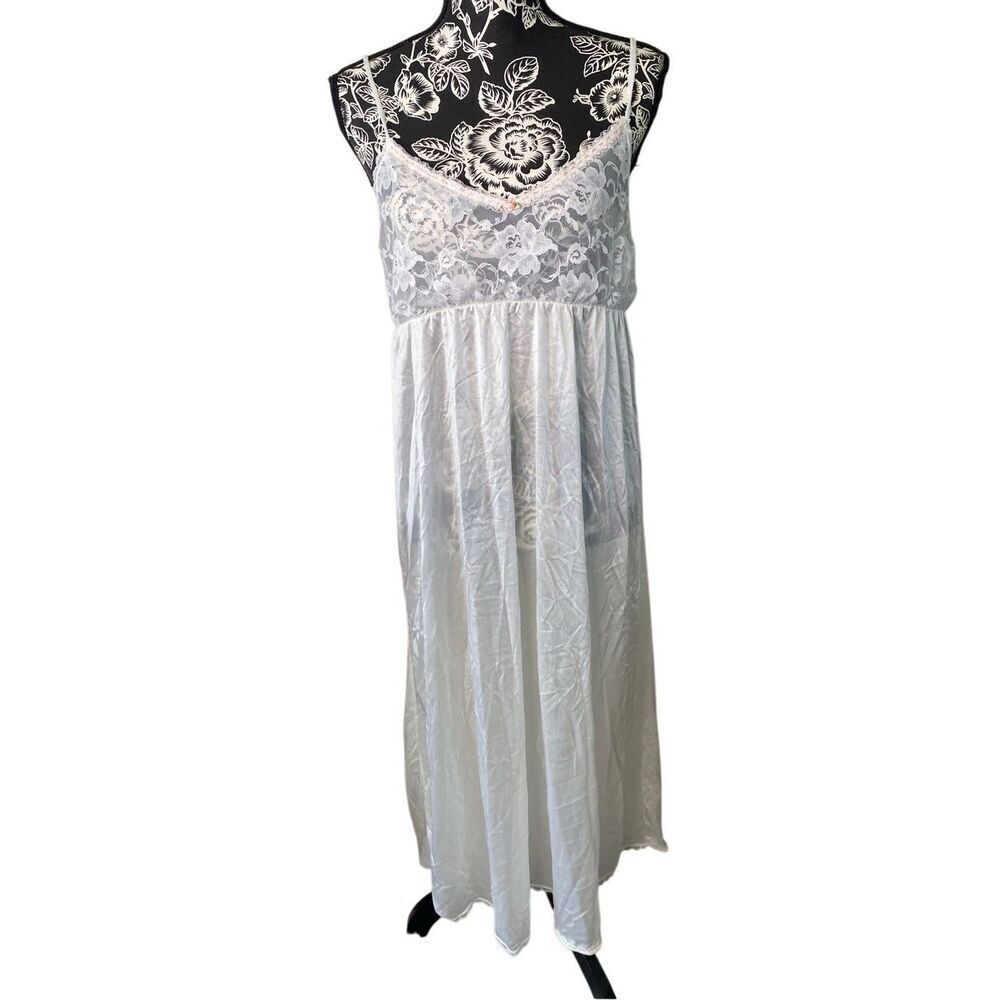 Vintage Delicates Night Slip Gown Coquette Cottage Sheer Bridal Sexy Sleep